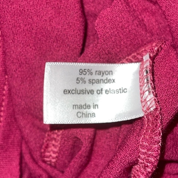 Lane Bryant Women's Top Size 22/24 Burgundy Short Sleeve Rouched Pullover - Picture 9 of 10